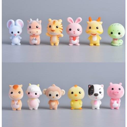 New Plastic Flocking Doll Cute Animal Dog Duck Sheep Penguin Children Plush Toy Novelty Gag Birthday Gift Toys for Kids Hobbies