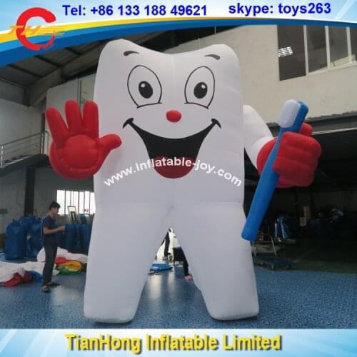 TH Inflatable Cartoon / 3-6m High Inflatable Teeth Model for Dentistry Advertising / Inflatable Advertising Cartoon