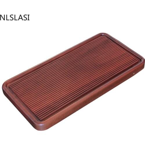 Natural overall solid Wooden Tea Tray Chinese tea table Board High Quality Bakelite serving tray Household Tea Set Accessories