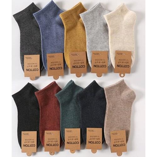 5 Pairs 1 Lot Cotton Men Socks Pack Breathable Socks Set High Quality Short Socks Black Ankle Short Gift For Man Sox Size 39-44