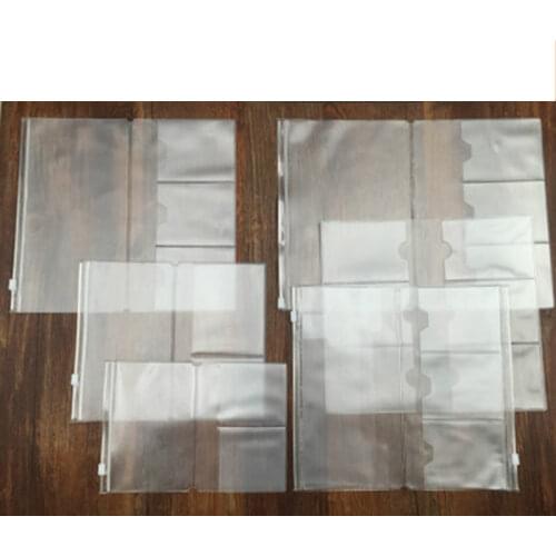 2pcs PVC Zipper Pocket File Folder Travel Journal Notebook Planner Accessories Card Holder Storage Pouch Bag Standard Passport