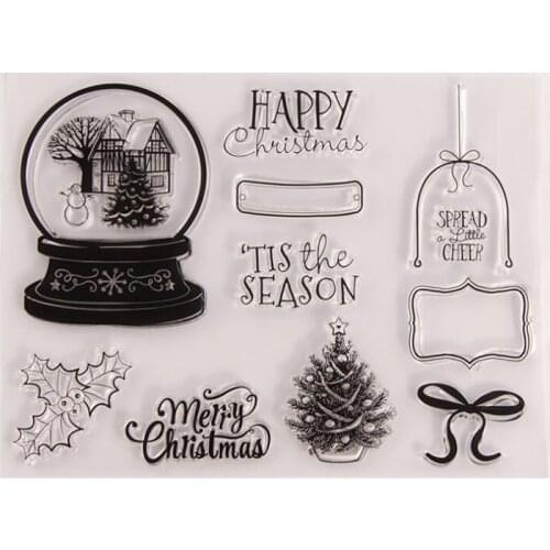 1pc Crystal Ball Transparent Clear Silicone Stamp Seal DIY Scrapbooking Rubber Stamping Coloring Embossing Diary Decor Reusable