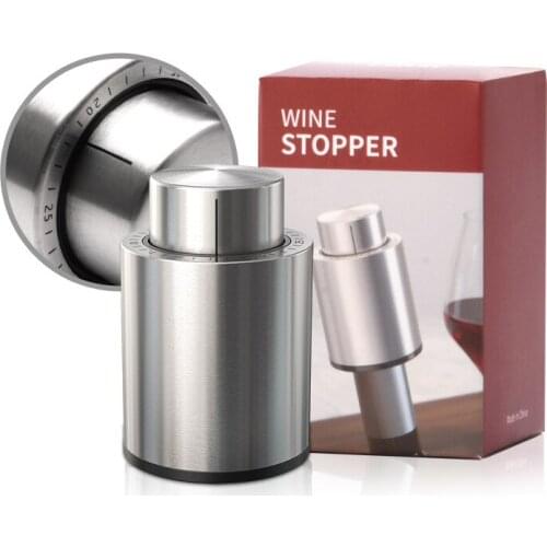 Dropshipping Wine Stopper Champagne Sealer Stainless Steel Fresh Keeping Sealed Bottle Household Kitchen Bar Tools Accessories