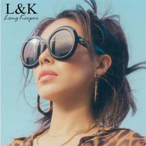 2019 New Sunglasses Oversized Round Frame Retro Sun Glasses Men Women Big Size Fashion Goggles Trend Luxury UV400