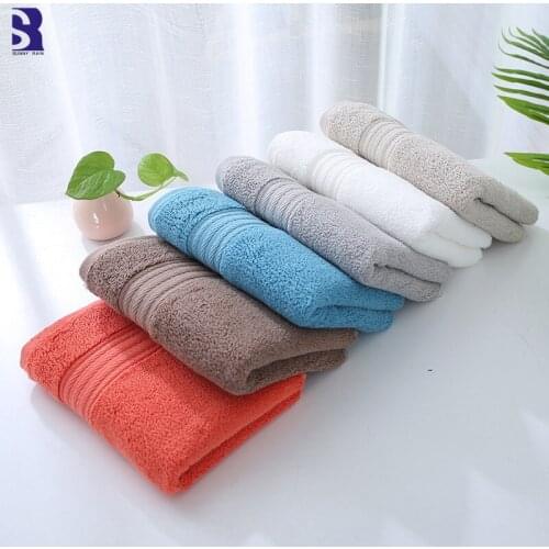 SunnyRain 4-Piece Thick Combed Cotton Towels Face Towel for Adults 36x82cm