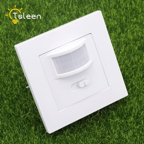 AC 110V-240V Infrared PIR Motion Sensor Switch Detector Recessed Wall Light Switch 9m Automatic PIR LED Switch for lamp