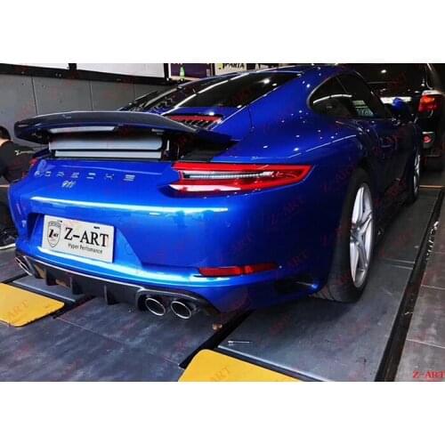2016-2019 Z-ART 911 carbon fiber rear diffuser for 911.2 carbon fiber rear lip for 991 carbon fiber rear chin for 911 991.2