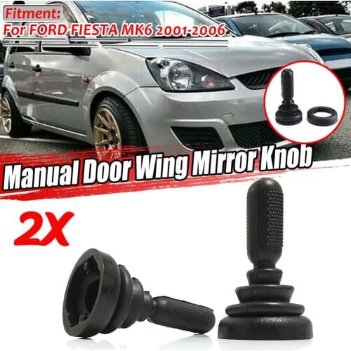 Door Wing Adjuster Knob Mirror For Ford Fiesta MK6 2001-2006 Black Car Part