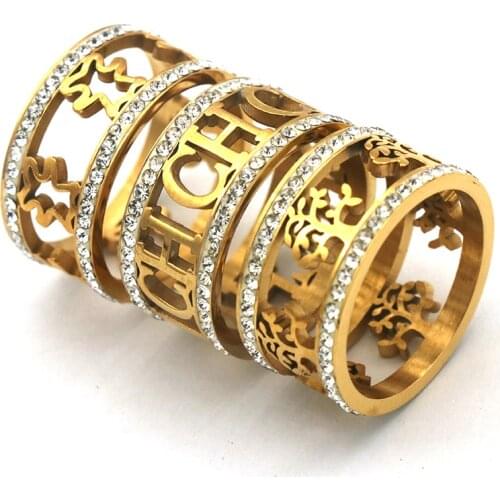 Top Quality Unique Design bear Pattern Stainless Steel Rings For Woman 3 styles Woman Ring Wholesale