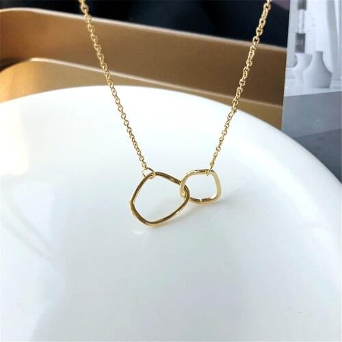 Shamir Necklace Tide Female Personality, Beautiful Collarbone Chain Necklace Contracted Accessories Metal Chain Type Geometry