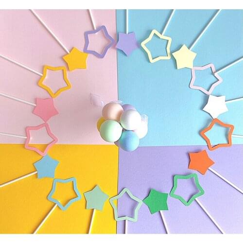 Gold Black Cake Decorating Tools Star Theme Happy Birthday Cake Topper Dessert Party Baby Shower Cakes Insert Card Decoration