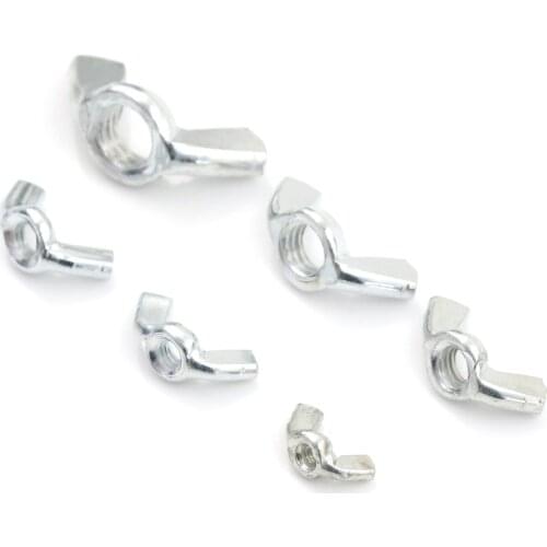 10Pcs M3 M4 M5 M6 M8 M10 Galvanized Hand Tighten Nut Butterfly Nut Ingot Wing Nuts