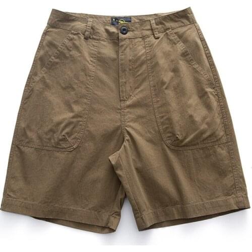 2020 Summer cropped pants mens American casual solid color all-match loose tooling mens shorts fashion