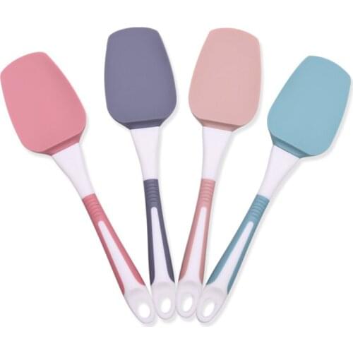 4Pcs Silicone Spatula Set Nonstick Scraper Cooking Oil Bursh Cake Spatula Brush Cream Butter Mixing Spoon Baking Pastry Scraper