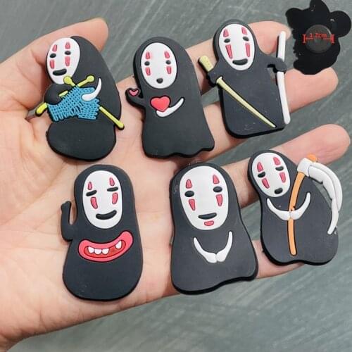 6PCS PVC Japan Anime Cute Fridge Magnets Kawaii No Face Refrigerator Magnetic Sticker Kids Gifts Stationery Toys Souvenir Gifts