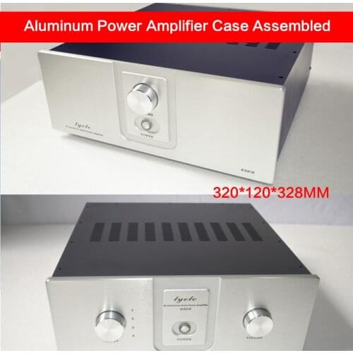 KYYSLB 320*120*328MM Preamp Chassis Aluminum Power Amplifier Case Assembled Shell Audio Amplifier Box with RCA Terminal DIY 3212