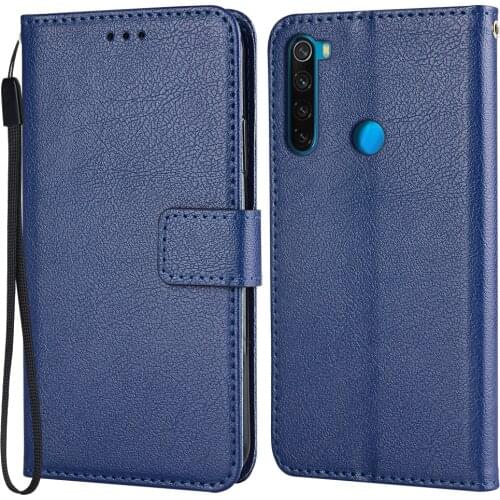 Wallet Flip Case For On Xiaomi Redmi Note 8 Note8 2021 Stand Leather Case for Redmi Note 8 2021 Card Slots Phone Bag With Strap