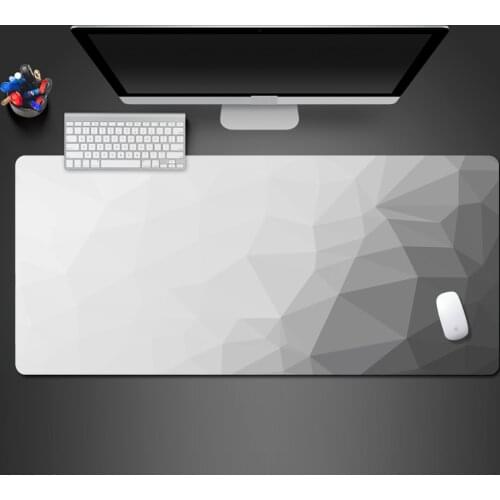 Color Creative Personality Gaming Mouse Pad Large Gray Gradient Desktop Keyboard Lock Frame Washable Rubber Pad 400X900MM Xxl