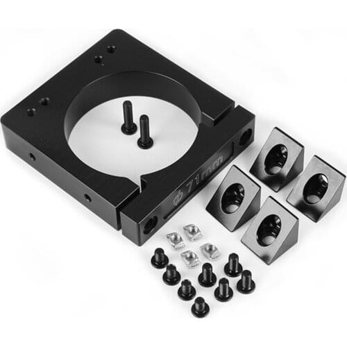 Spindle Motor Holder, CNC Motor Bracket 52/65/71mm Aluminum Shaft Spindle Motor Mount Kit for CNC Router Engraving Machine