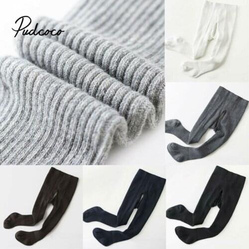 2020 Baby Autumn Winter Tights Hot Baby Toddler Kid Girl Ribbed Stockings Cotton Warm Pantyhose Solid Candy Color Tight 0-4Years