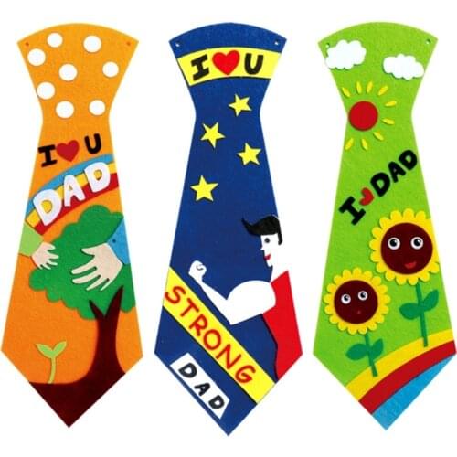 Kid’s Handcraft Set Kindergarten Decoration DIY Tie Craft Set for Activity Centers Community Games Party Accessories 69HE