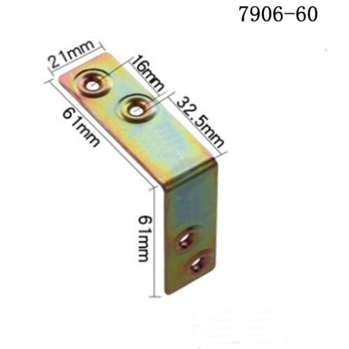 Home Furniture 7906-60 Iron chrome corner code reinforcement Right Angle Fixed Connector Universal L-shaped bracket