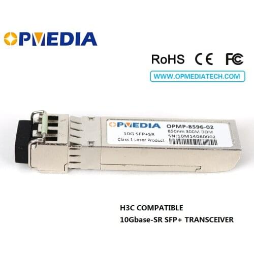 Equivalent to H3C 10GBASE-SR transceiver,10G 850nm 300m SFP+ optical module with duplex LC connector and DDM function ,MMF
