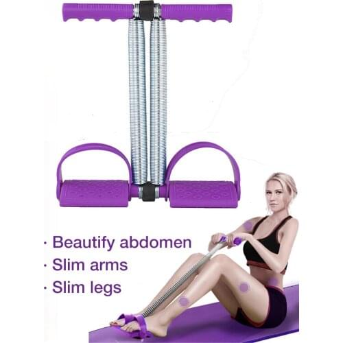 Elastic Sit Up Equipment, Pull Rope Dual Spring Tension Foot Pedal Sit Up Equipment For Abdominal, Leg Exerciser Tummy Trimmer S