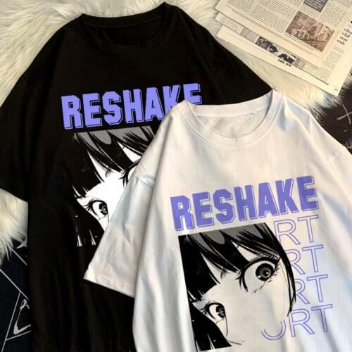 Japanese Anime Jabami Yumeko Graphic Punk Loose T-Shirt Harajuku Gothic Streetwear Casual Mujer Summer Casual Vintage Women Tops