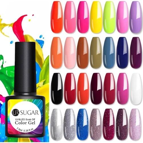 UR SUGAR Gel Polish 7.5ml All Colors Gel Nail Polish Painting Hybrid Varnish For Design Need Base Top Coat