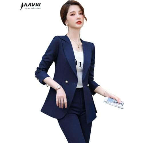 High End Suits Women New Spring Design Professional Temperament Formal Business Blazer And Pants Office Ladies Fashion Work Wear