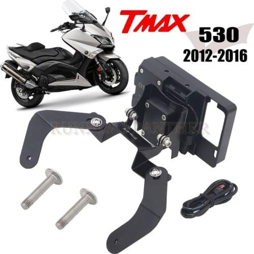 Windscren Bracket Mount Smartphone GPS Holder For YAMAHA TMAX T-MAX 530 2012-2016 2015 2014 2013