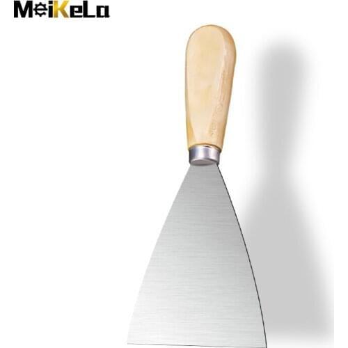 MeiKeLa Putty knife iron scraper scraper paint tool wooden handle wall decoration plaster spatula spatula