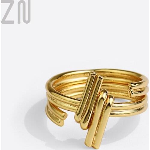 ZN Hip-Hop Trendy Creative knotting Ring Fashion Ladies Jewelry Party Gifts Simple Design Opening Finger Rings for Women