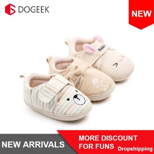 DOGEEK Infant Babies Boy Girl Boys Shoes Sole Soft Canvas Solid Footwear For Newborns Toddler Crib Moccasins 3 Colors Available