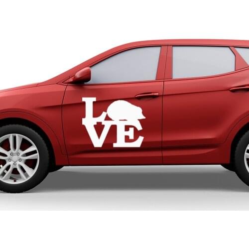 EmpireYing 3 Size 8 Colors Hedgehog Love Animals Protection Word Art Car Sticker Door Laptop Vinyl Decals Mothers Day Halloween