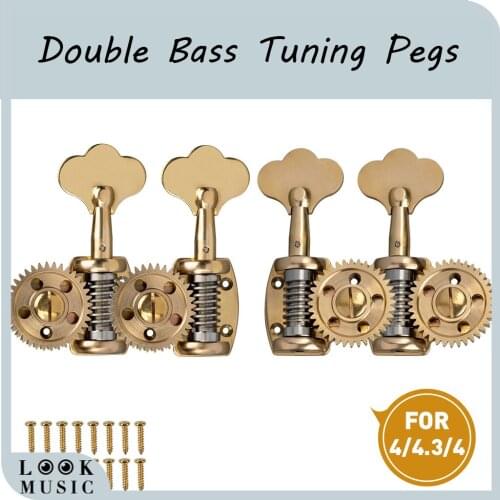 German Style 3/4 4/4 Double Bass Single Tuners Machine Head Brass & Steel Upright Bass Tuning Pegs
