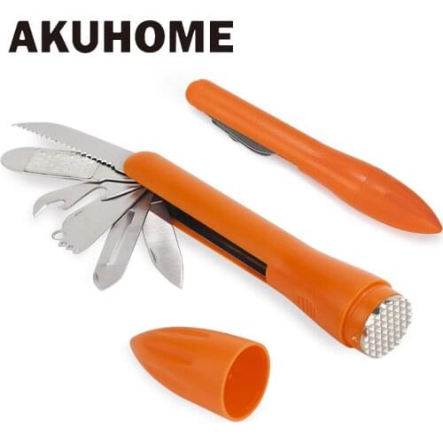 New 9-in-1 Multifunction Kitchen Tools Multifunction Bar Tool Opener Home Gadget Manual Lemon Juicer Meat Hammer Cooking Tools