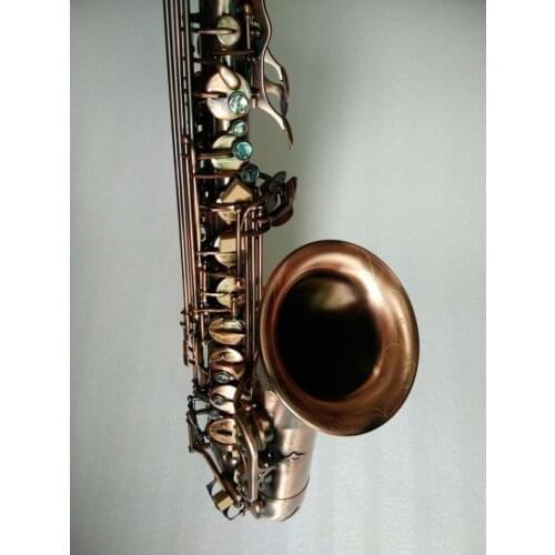 New Antique Copper Tenor Sax B Flat Tenor Saxophone Instrument Dedicated Brass tube body Saxophone High-end portrayal Profession