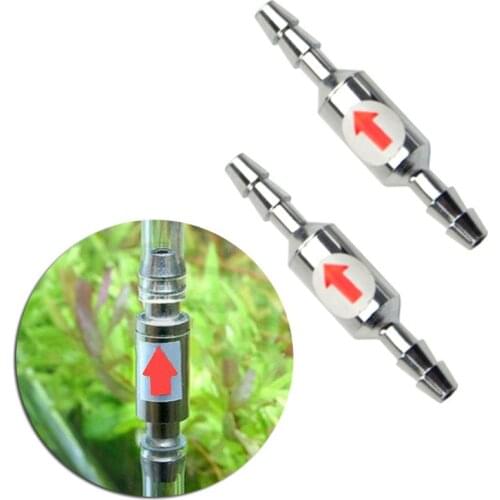 Aquarium Stop Valve Anti-carbon Dioxide CO2 Check Valves Stainless Steel Bubbler Refiner For Carbon Dioxide Equipment Drop Ship