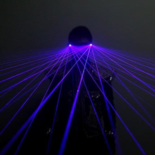 Party Laser Glasses Pub Club DJ Shows Laserman Dancing Stage Show Multi Beams Blue Laser Light Glasses