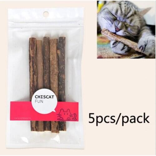 5pcs Polygonum Cat Kitten Chew Stick Treat Toy Natural Matatabi Polygama Catnip Molar Stick Chew Toy Dental Health Kitten Catni