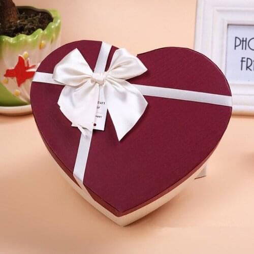 3pcs Heart Candy Gift Box Packaging Love Box With Bow For Valentines Day Wedding Gifts For Guests Party Supplies