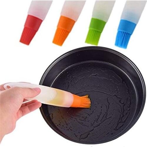 Portable Food Grade Silicone Oil Bottle Brush Cooking BBQ Oil Brush Kitchen Cake Brush High Temperature Resistant Barbecue Tool