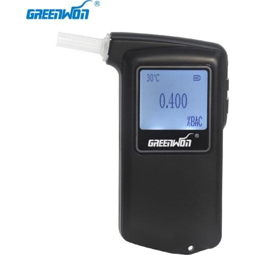 GREENWON Protable Police Breathalyzer Analyzer Detector Digital LCD Fuel cell sensor breath alcohol tester alcohol meter