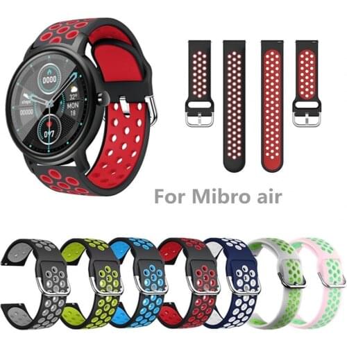 Adjustable Replacement Watch Bands Sport Silicone Wristband Watch Strap Accessory For Xiaomi-Mibro Air Watch 20mm
