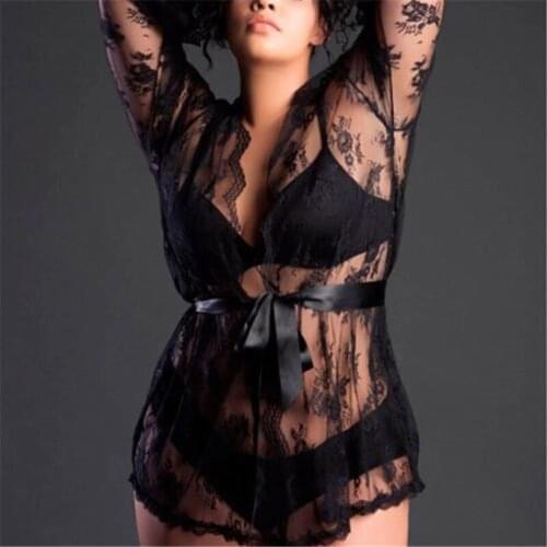 Sexy Lingerie Babydolls Sleepwear-Womens G-string Dress Underwear Babydoll Lace Nightwea Exotic Apparelr