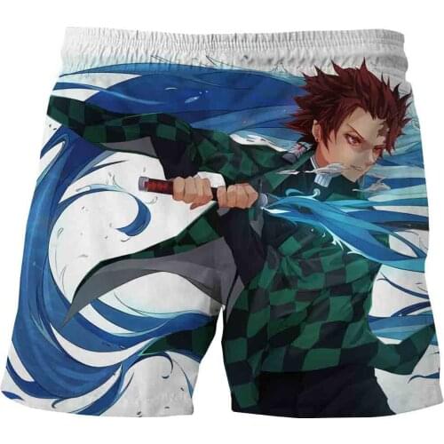 NEW Kimetsu No Yaiba Anime Demon Slayer 3D Printed Men and Women Korean Version Loose Japanese Classic Style Shorts streetwear
