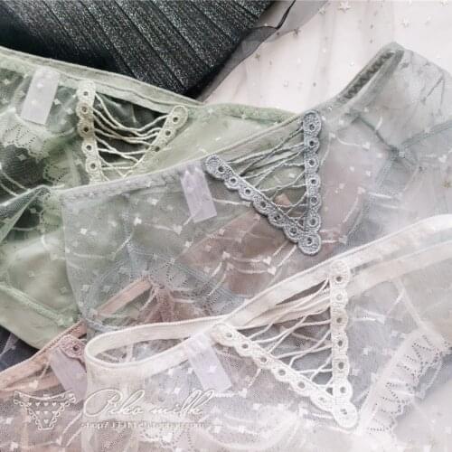 SP&CITY Sexy Star Panties Hollow Lace Womens Underpants Back Cross Bandage Transparent Underwear Mesh Low-rise Seamless Thong