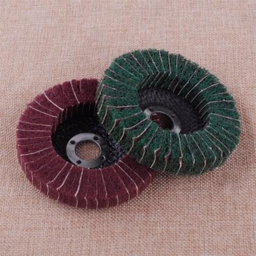 Grit 120 or 240 Nylon Abrasive Polishing Buffing Fiber Flap Wheel Disc Dia 100mm